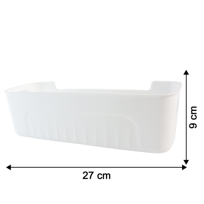 White Plastic Storage Basket Tray Set (4 Pcs)